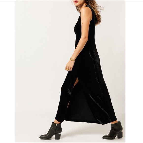 NWT Maternity-Friendly A.L.C. Velvet Maxi Dress - Picture 3 of 5